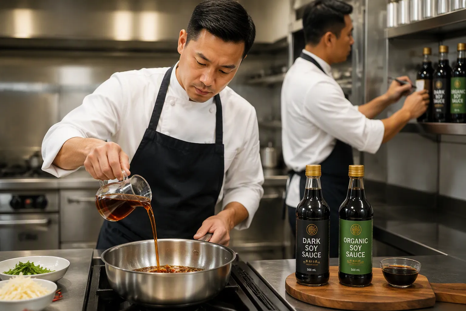 How Do Commercial Kitchens Ensure Consistency with Light,Dark,and Organic Soy Sauces?